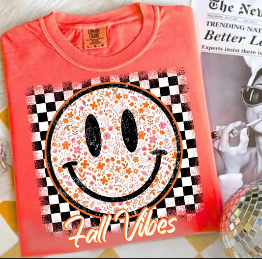 Fall Retro Smiley Tee
